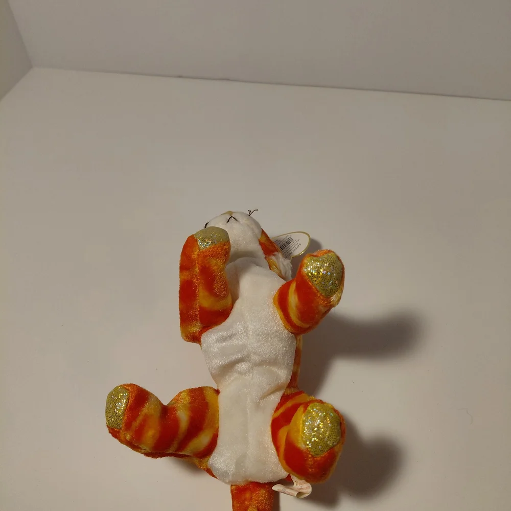 Ty Orange and Yellow Striped Stuffed Tiger